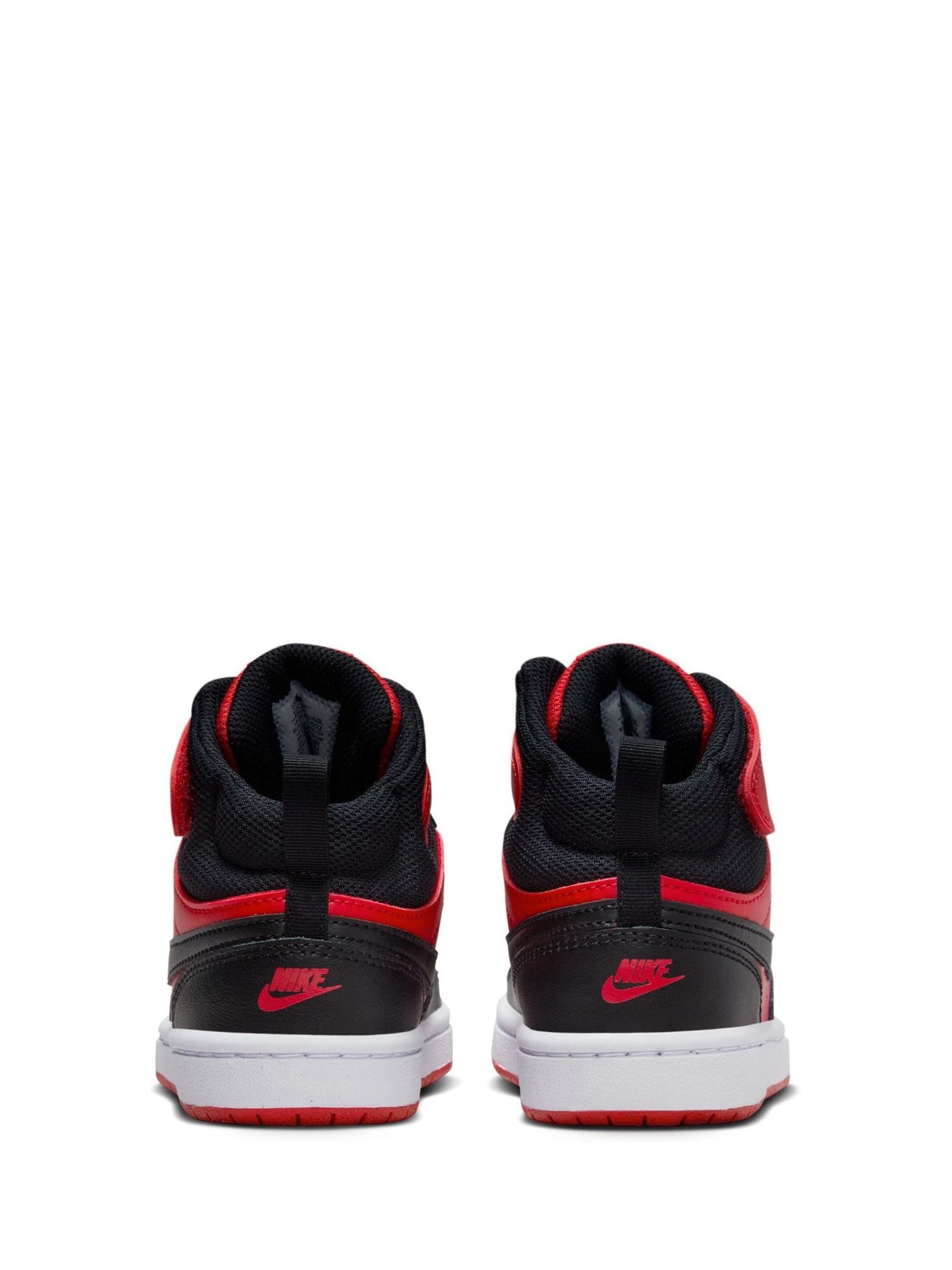 Rood/zwart - Nike - Junior Court Borough halfhoge sneakers