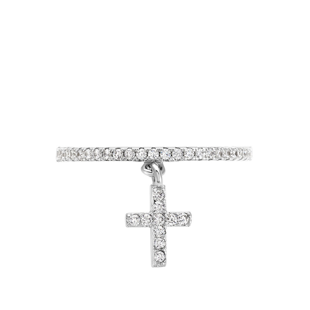 Bague Gorane Argent Blanc Oxyde De Zirconium