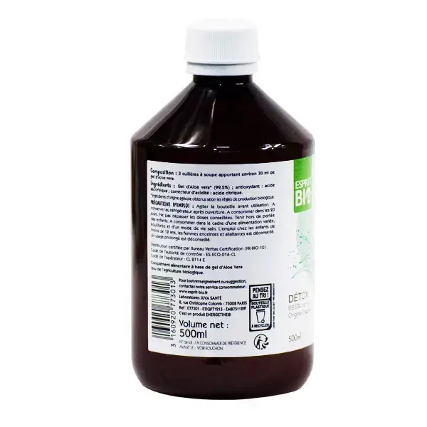 Bebida Esprit Orgânica de Aloe Vera 500ml