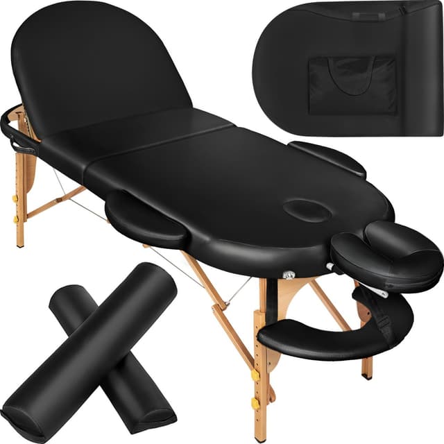 Massagebriks oval med 3 zoner, 5cm polstring + ruller