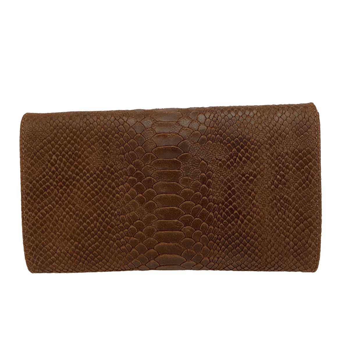 Croco print - schoudertas/clutch leer