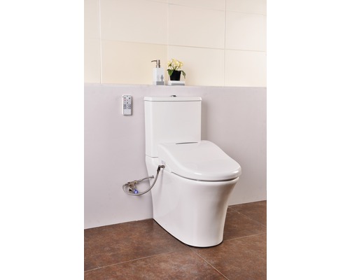 form&style Panay witte douchetoiletzitting met afstandsbediening en soft-close mechanisme