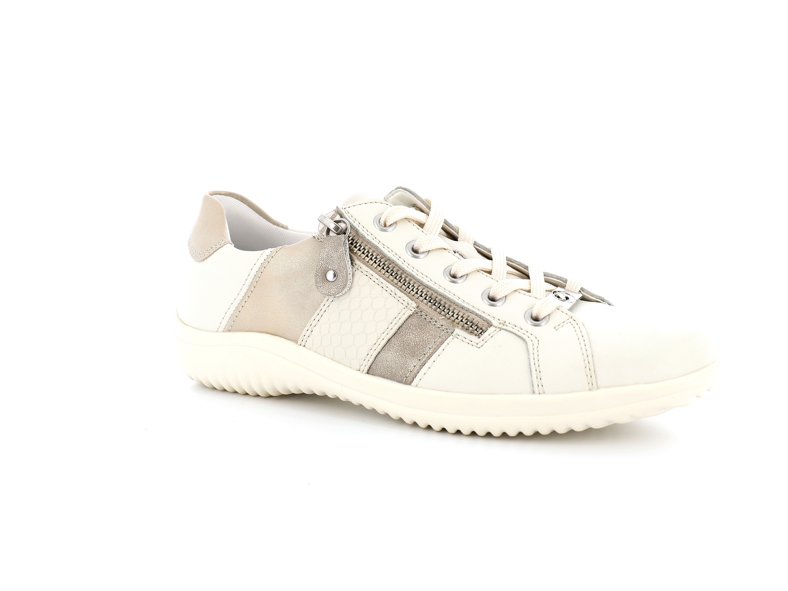 Remonte-D1E00 Matières combinées Ecru Bronze