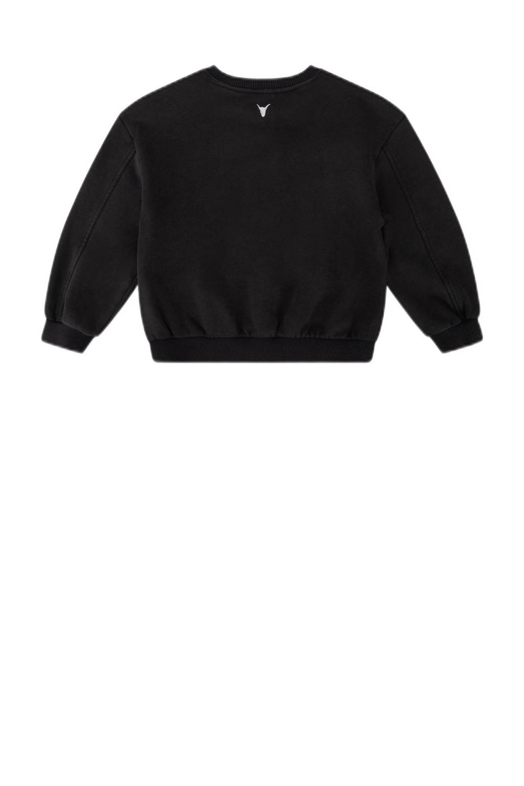 Alix the Label sweater met logo zwart