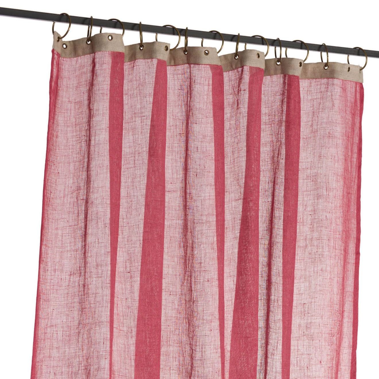 En Fil d'Indienne Voilage Brise framboise - 140x280 cm