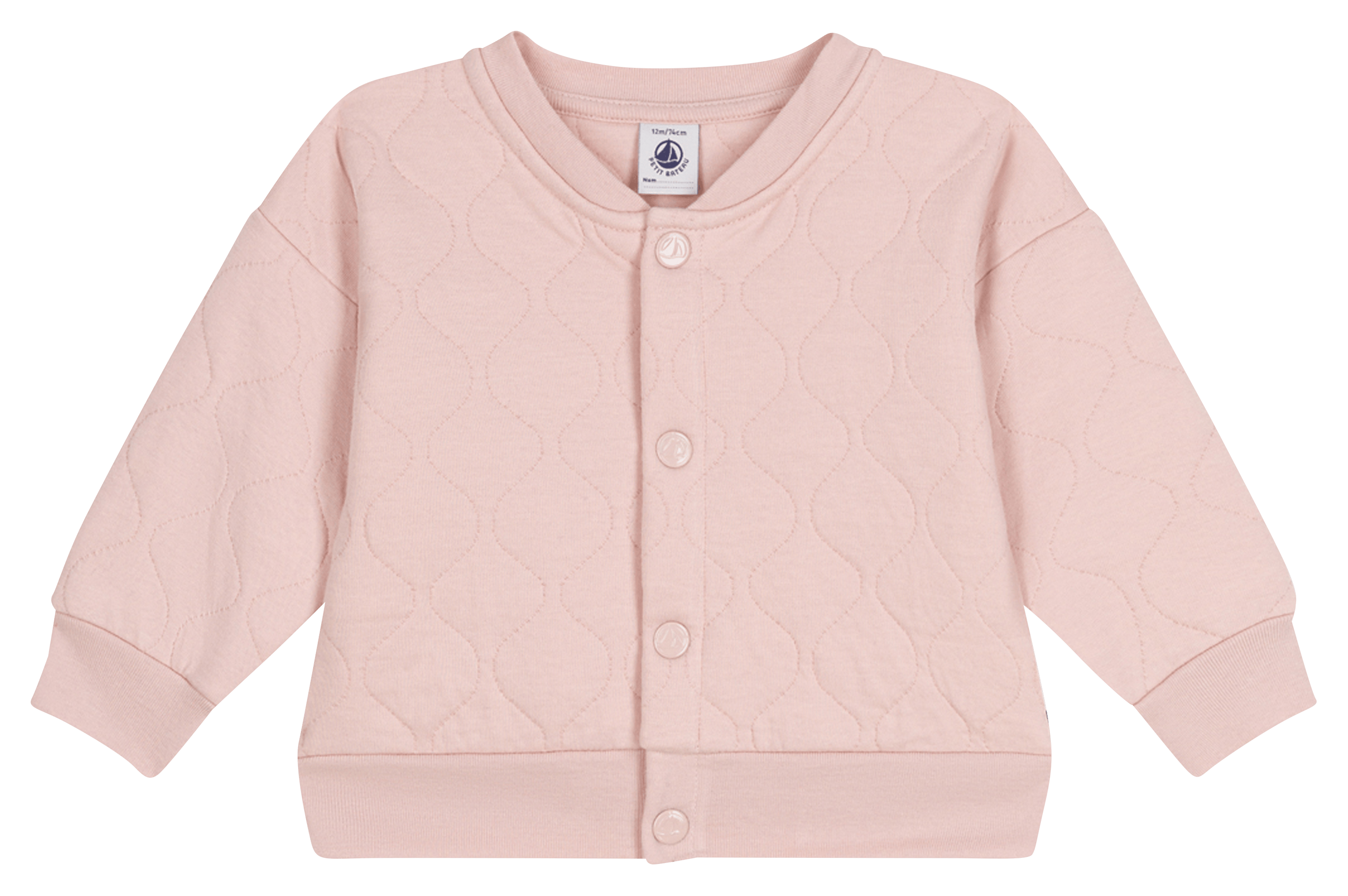 Veste teddy droite en coton mélangé | Rose