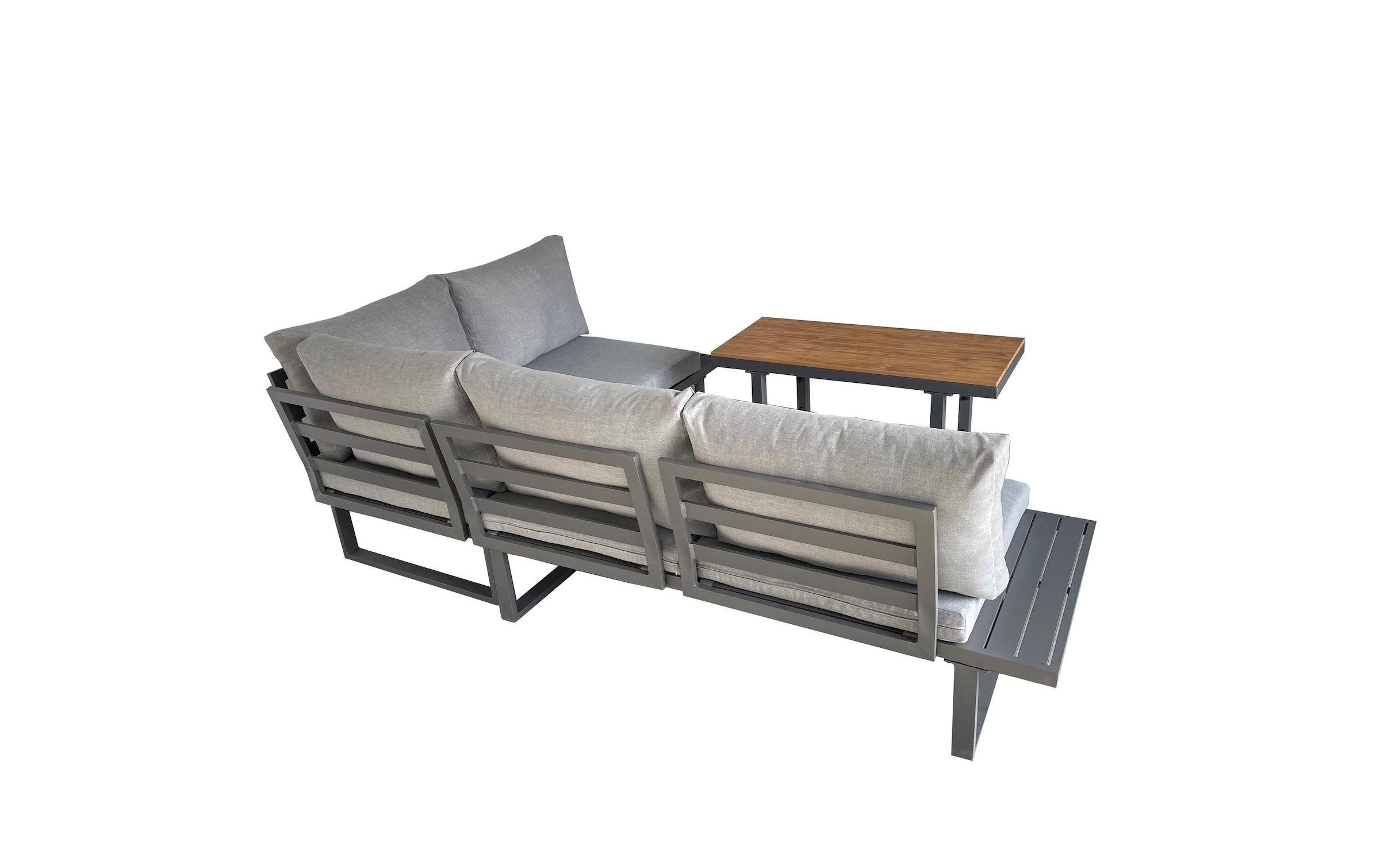 Cocon Gartenlounge-Set »Montreux, Anthrazit/Grau, 4 Sitzplätze« Tisch höhenverstellbar