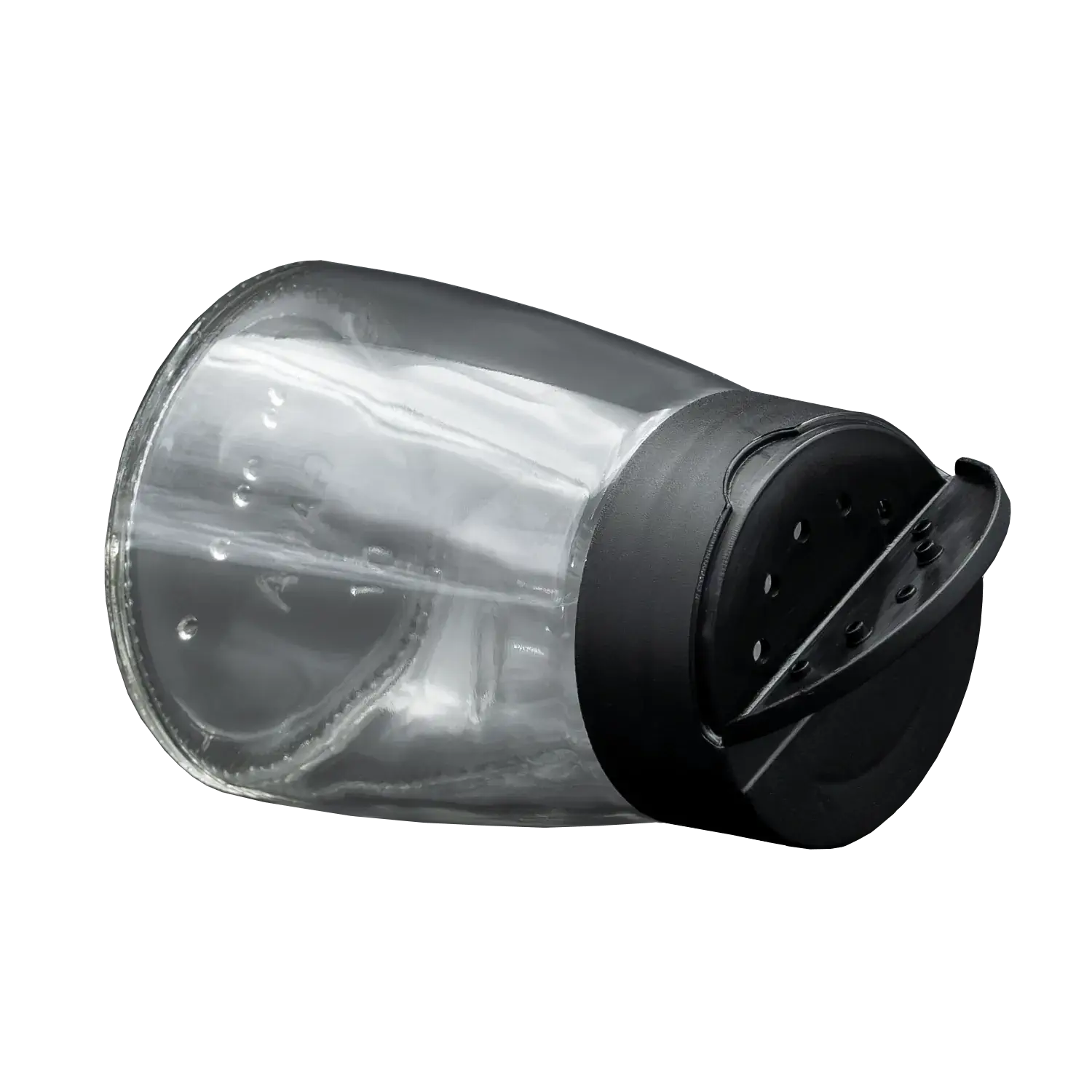 Gewürzstreuer grob & fein, 93 x 62 mm, 140 ml, transparent & schwarz