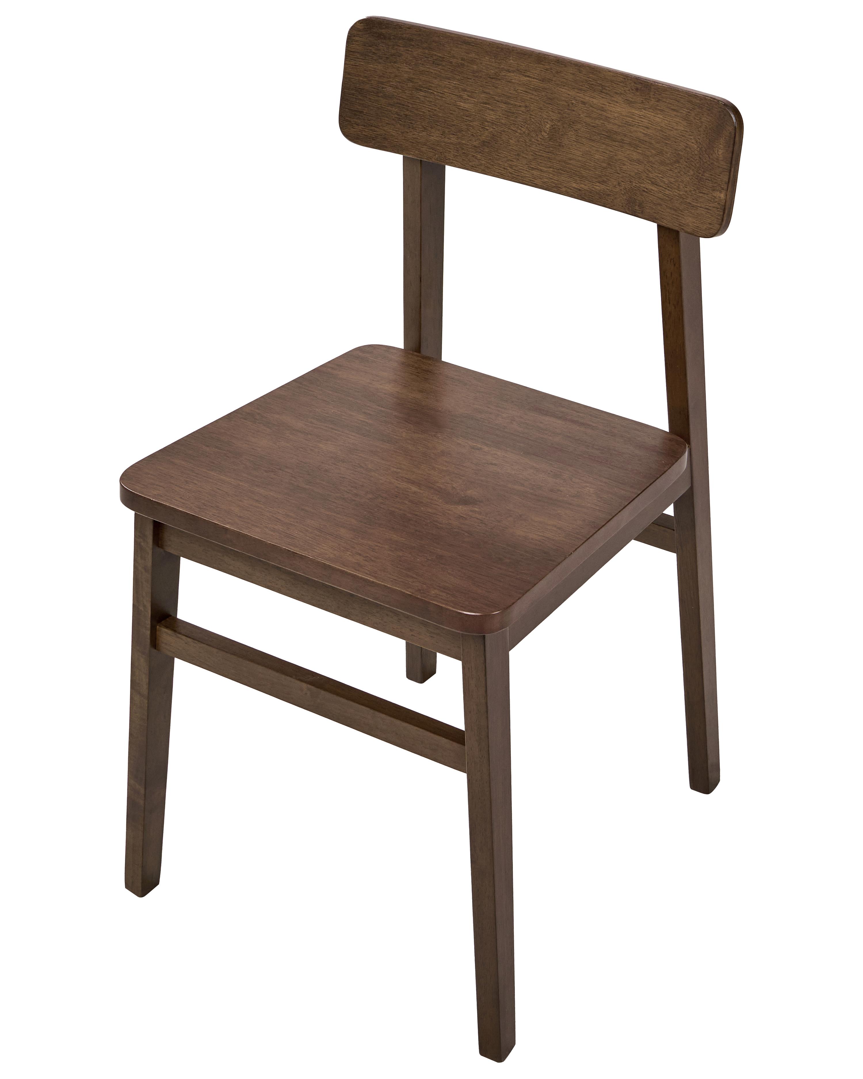 Set van 2 eetkamerstoelen GORRE Hout Donkerbruin