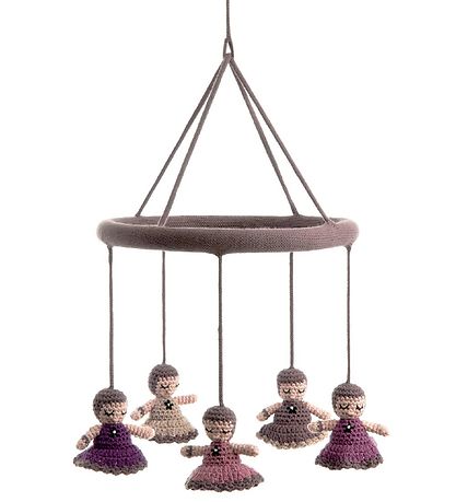 Smallstuff Baby-Mobiles - Puppen - Pink/Mattes Lila