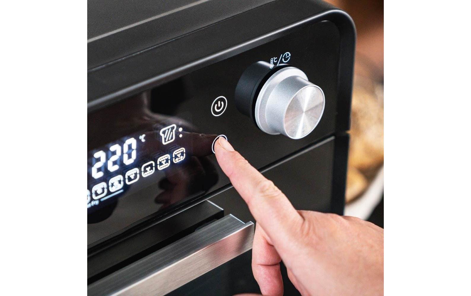 Backofen Design Ofen Air Fry & Pizza 22 l, Schwarz<br>Multifunktionsofen
