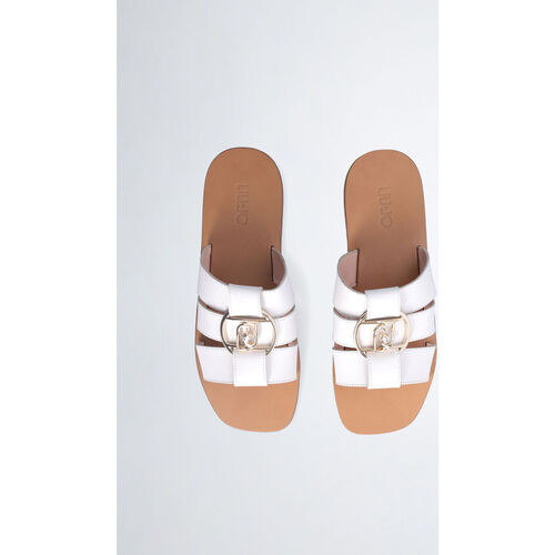 Liu Jo - Chanclas planas con logotipo Blanco