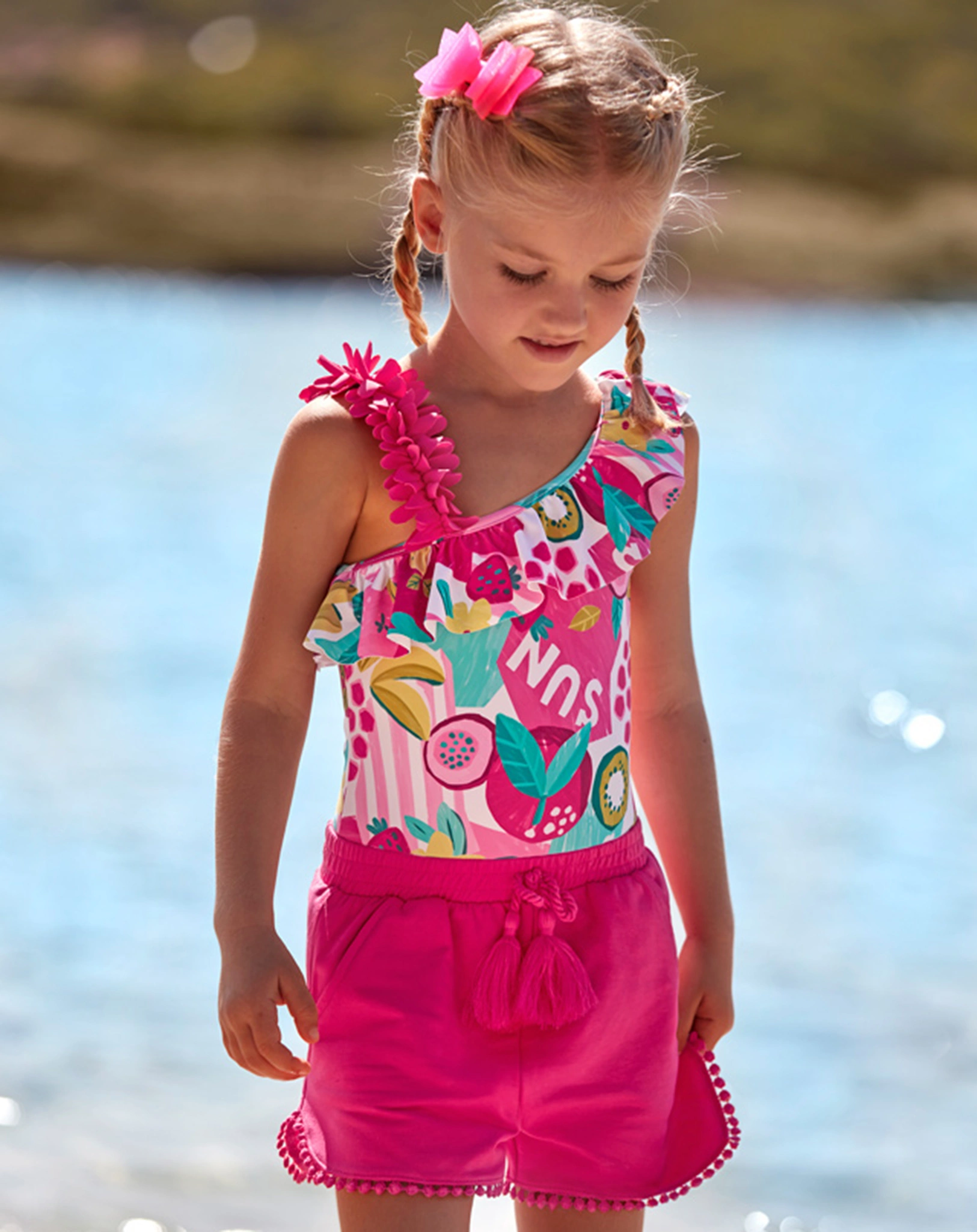 Shorts POMPOM in fuchsia