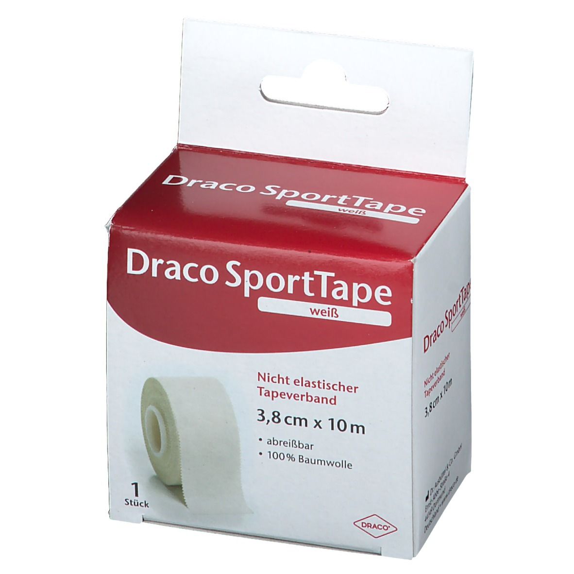 Draco SportTape 3,8 cm x 10 m weiß