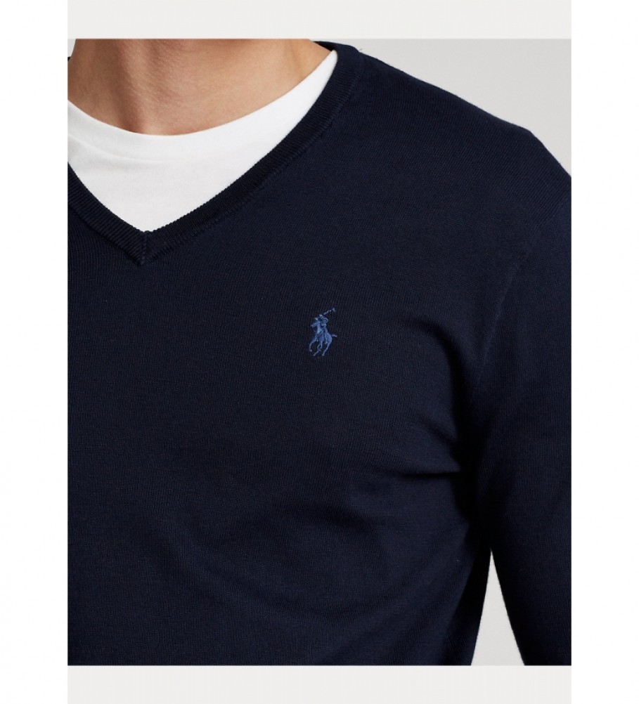 Suéter Ralph Lauren Slim Fit 710670789004 azul marinho