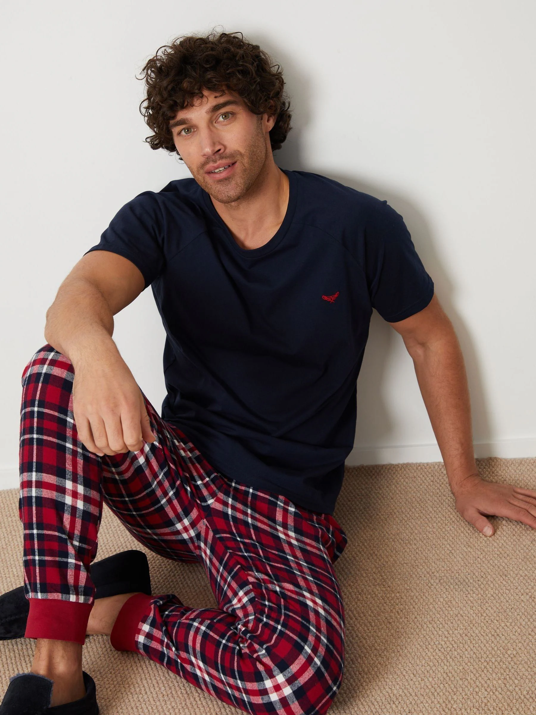 Donkerblauw - Threadbare pyjamaset