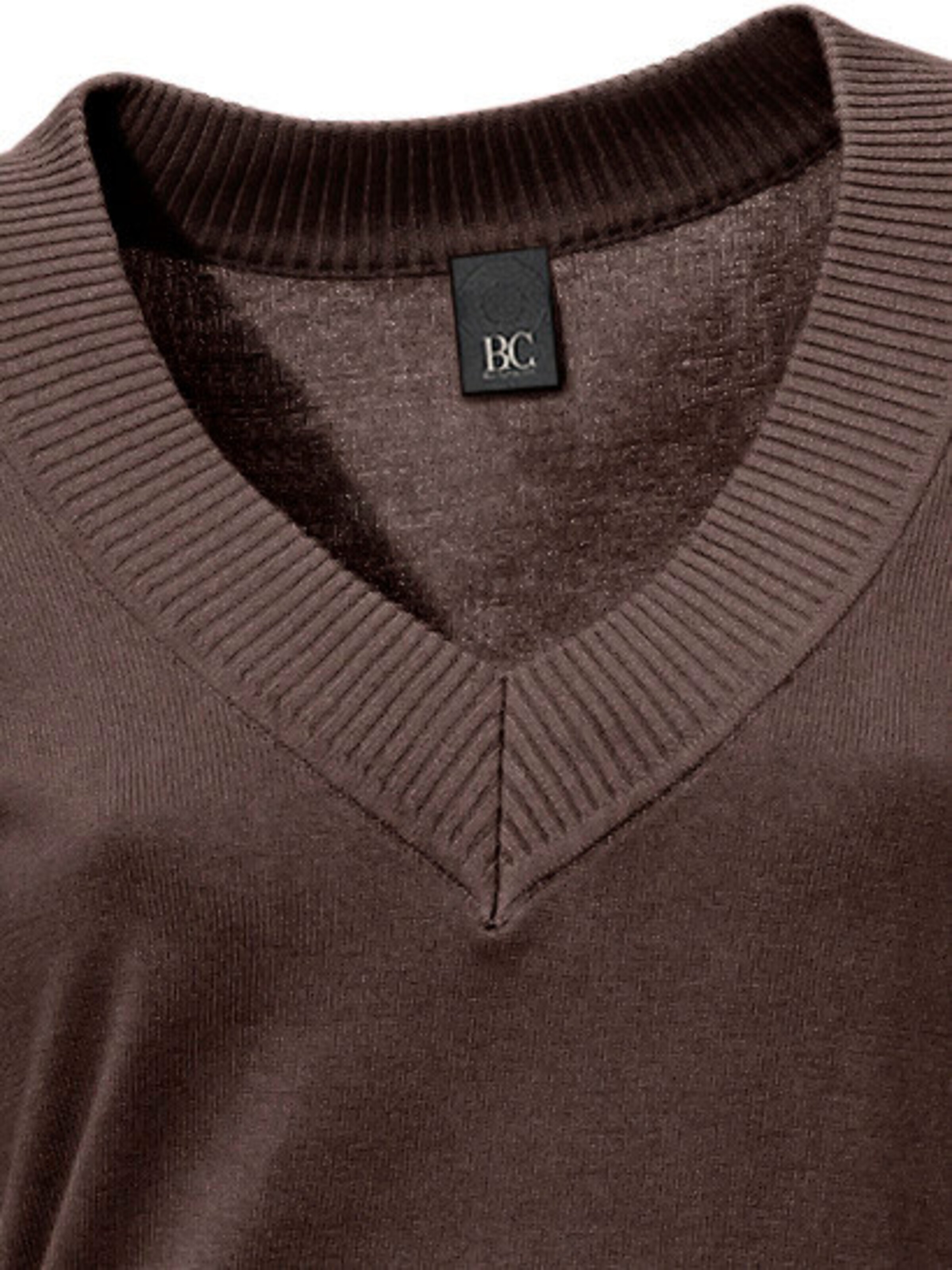 heine V-Pullover in schokobraun