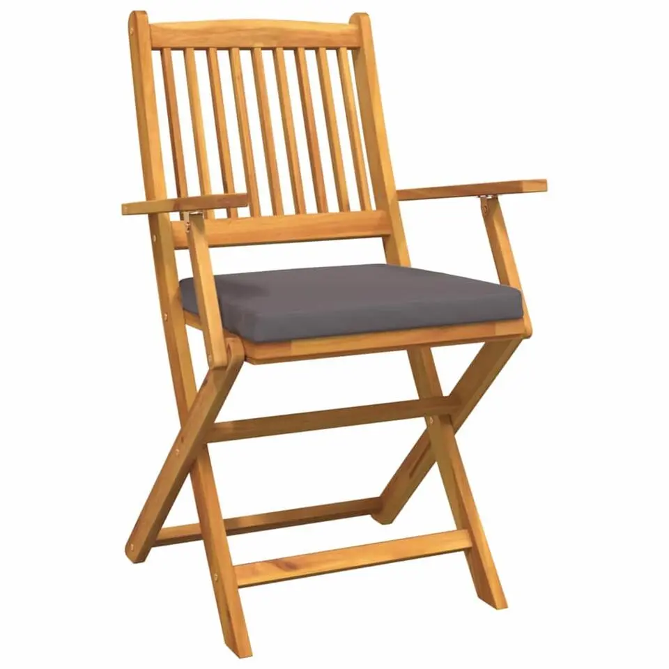 vidaXL - Buiten Zitplaatsen - Grijs - Massief acaciahout - 49 x 57,5 x 92cm