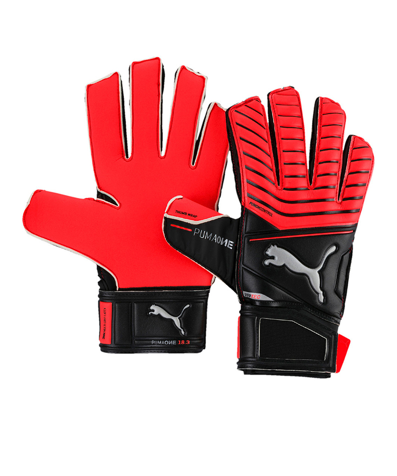 PUMA One Protect 18.2 RC Handschuh Schwarz Rot F22