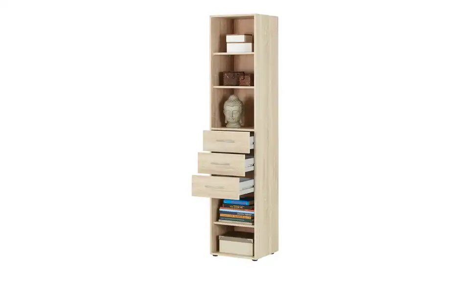 Regal Multischrank-System 40 cm 185 cm Eiche sägerau (Nachbildung)