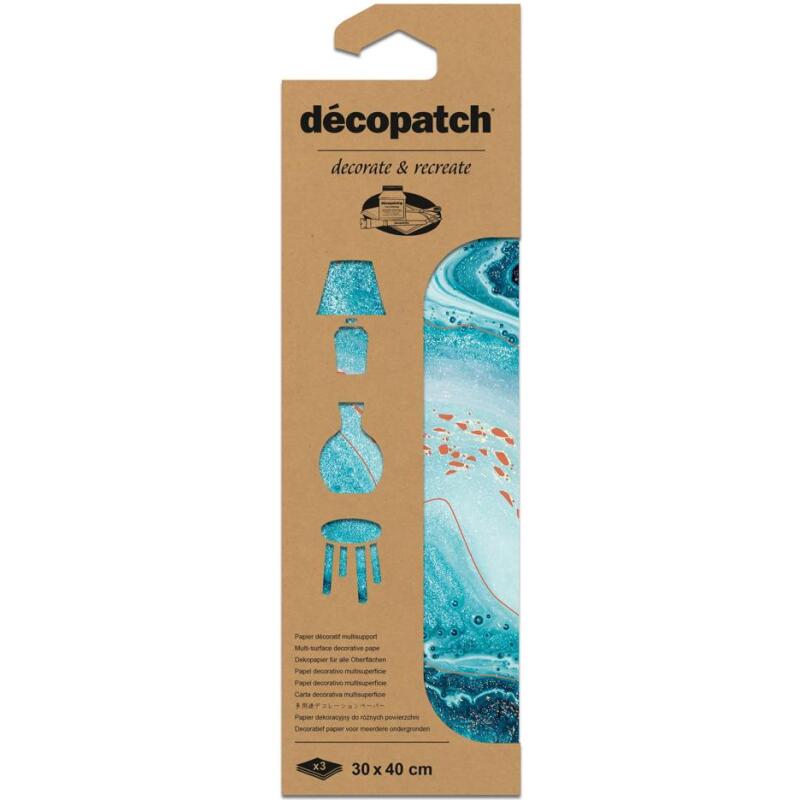 Pochette 3 Feuilles Foil Ref 923 - Bleu