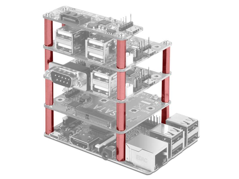 Delock Montageset 10 mm für Raspberry Pi, innen Abstandsbolzen und Schrauben