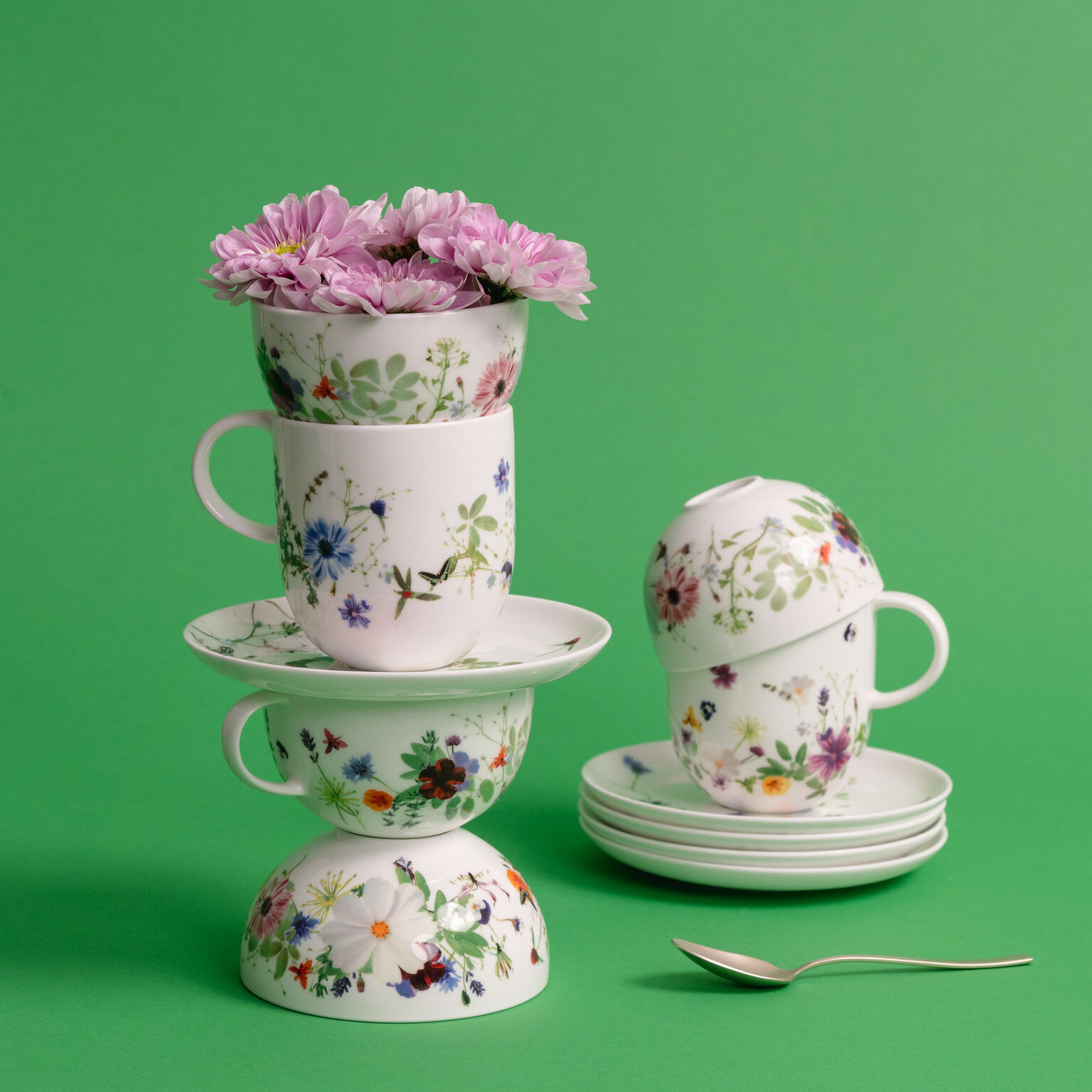 Brillance Bone China Grand Air bleue Becher mit Henkel
