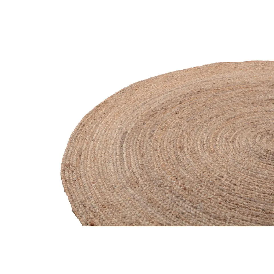 WOOOD Ross Vloerkleed - Jute - Naturel - 1x150x150