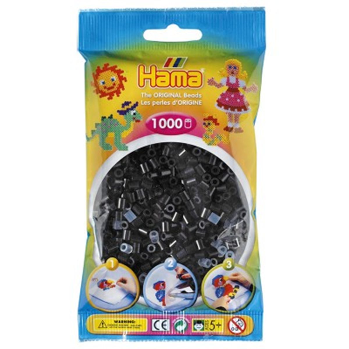 Sachet de 1000 perles : Noir