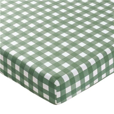Linge de lit gaze de coton esprit vichy - BECQUET CRÉATION