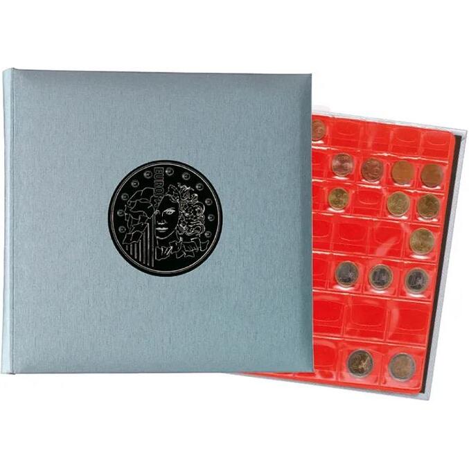 Classeur numismatique + 5 feuilles plastique - 24,5x25 cm
