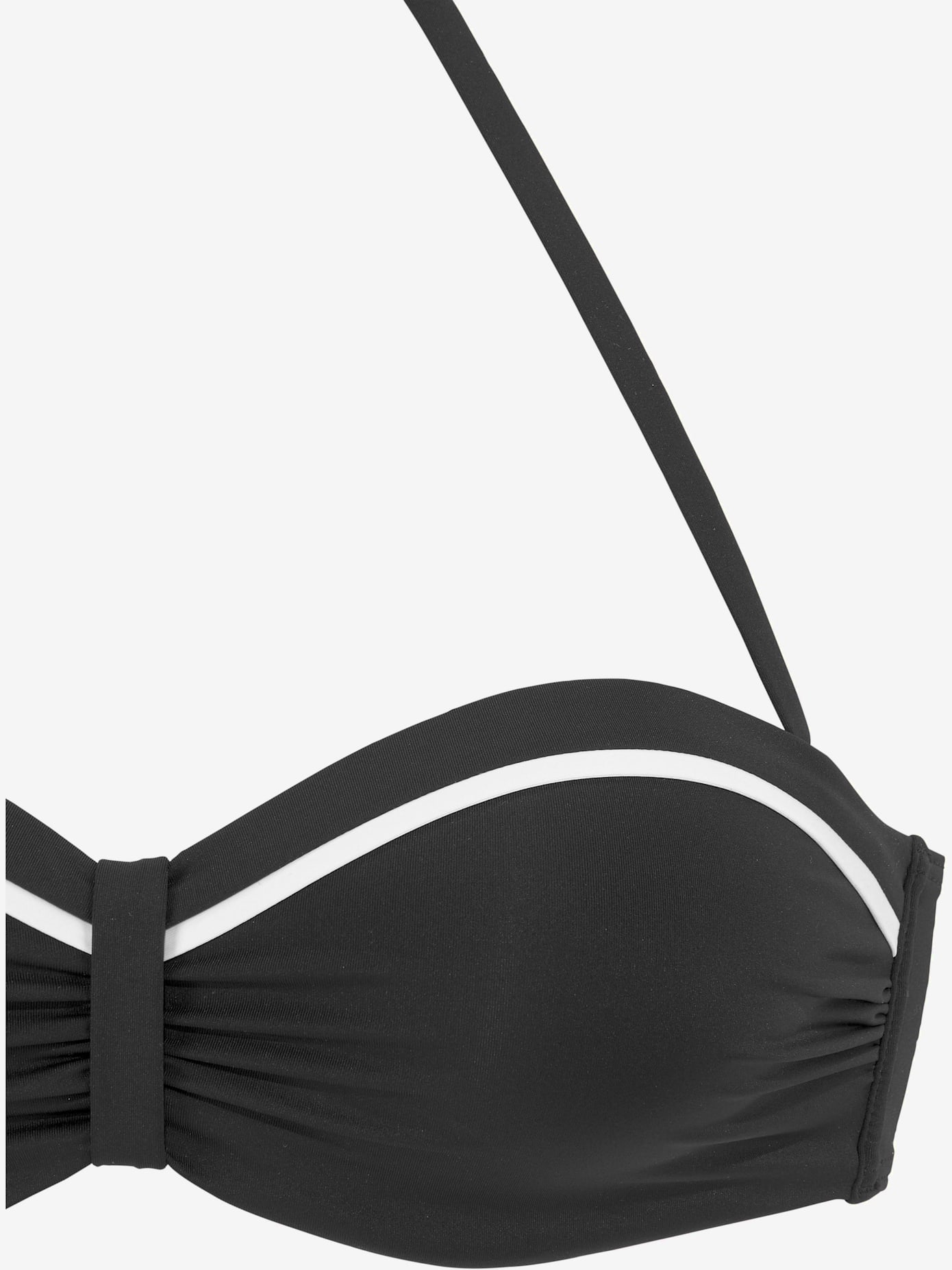 Haut de bikini bandeau à armatures uni