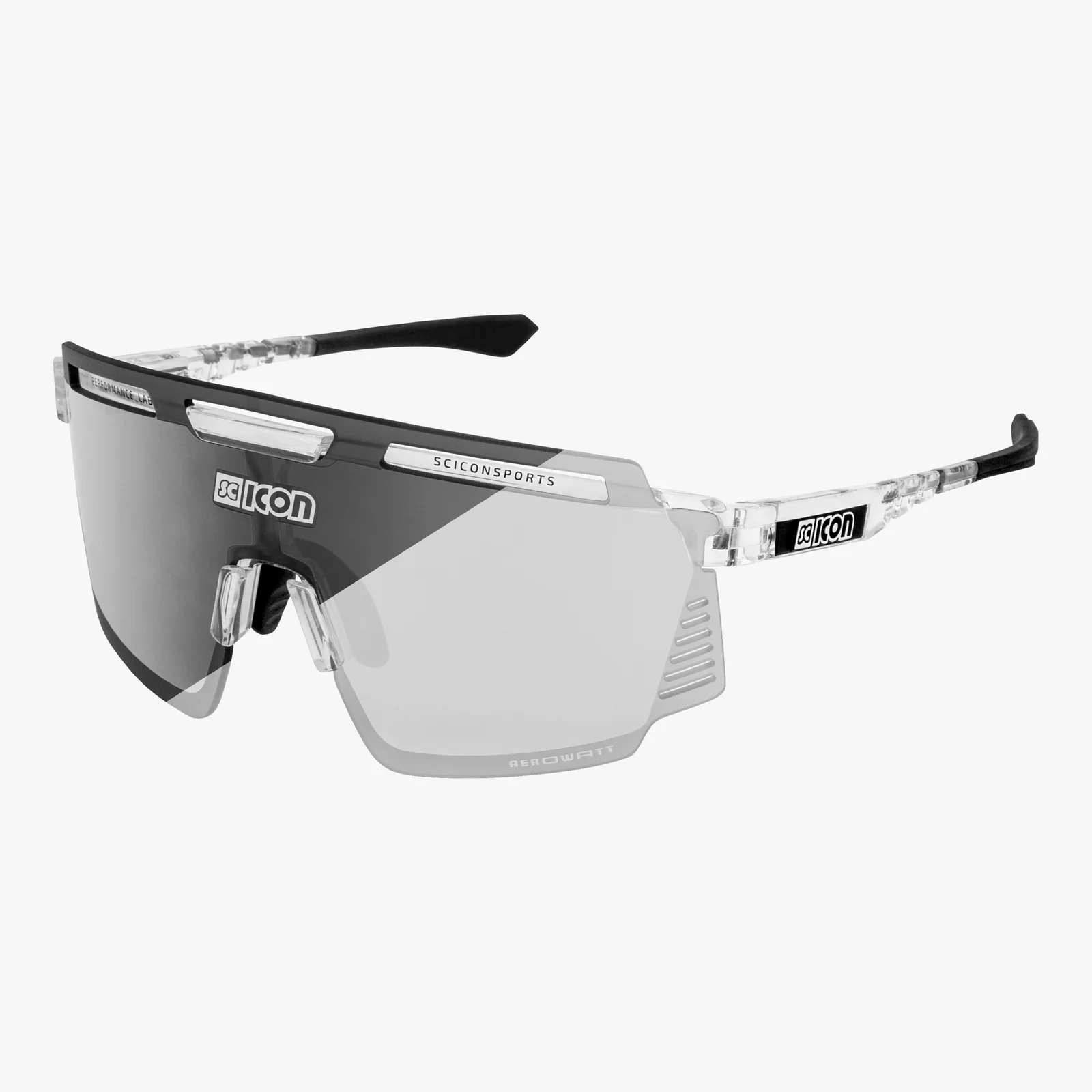 Scicon Aerowatt cykelbriller crystal/photocromic silver