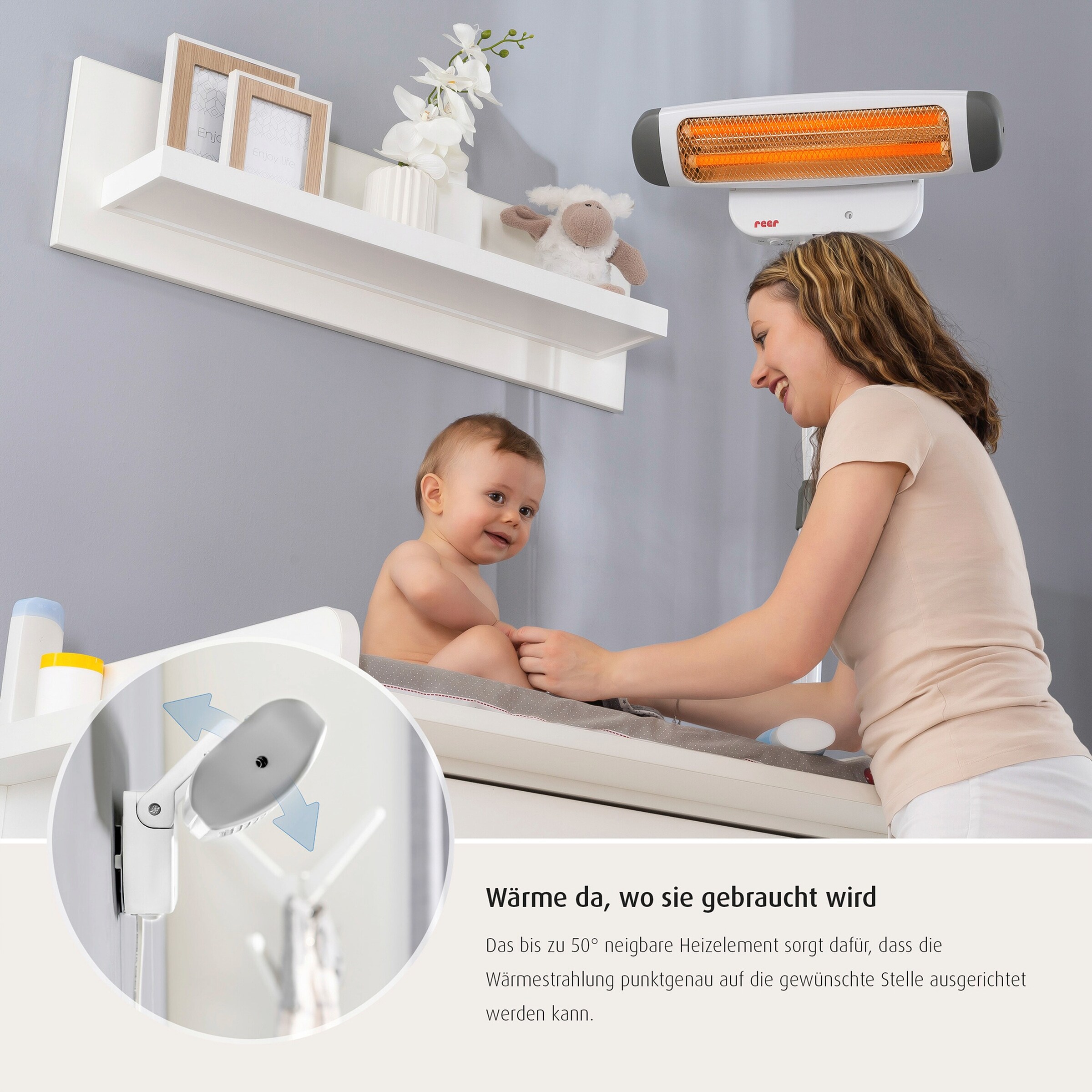 reer Heizstrahler 2-in-1 FeelWell mit Standfuß und Abschaltautomatik