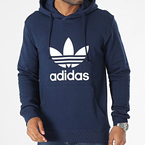Sweat Capuche Trefoil IM4496 Bleu Marine