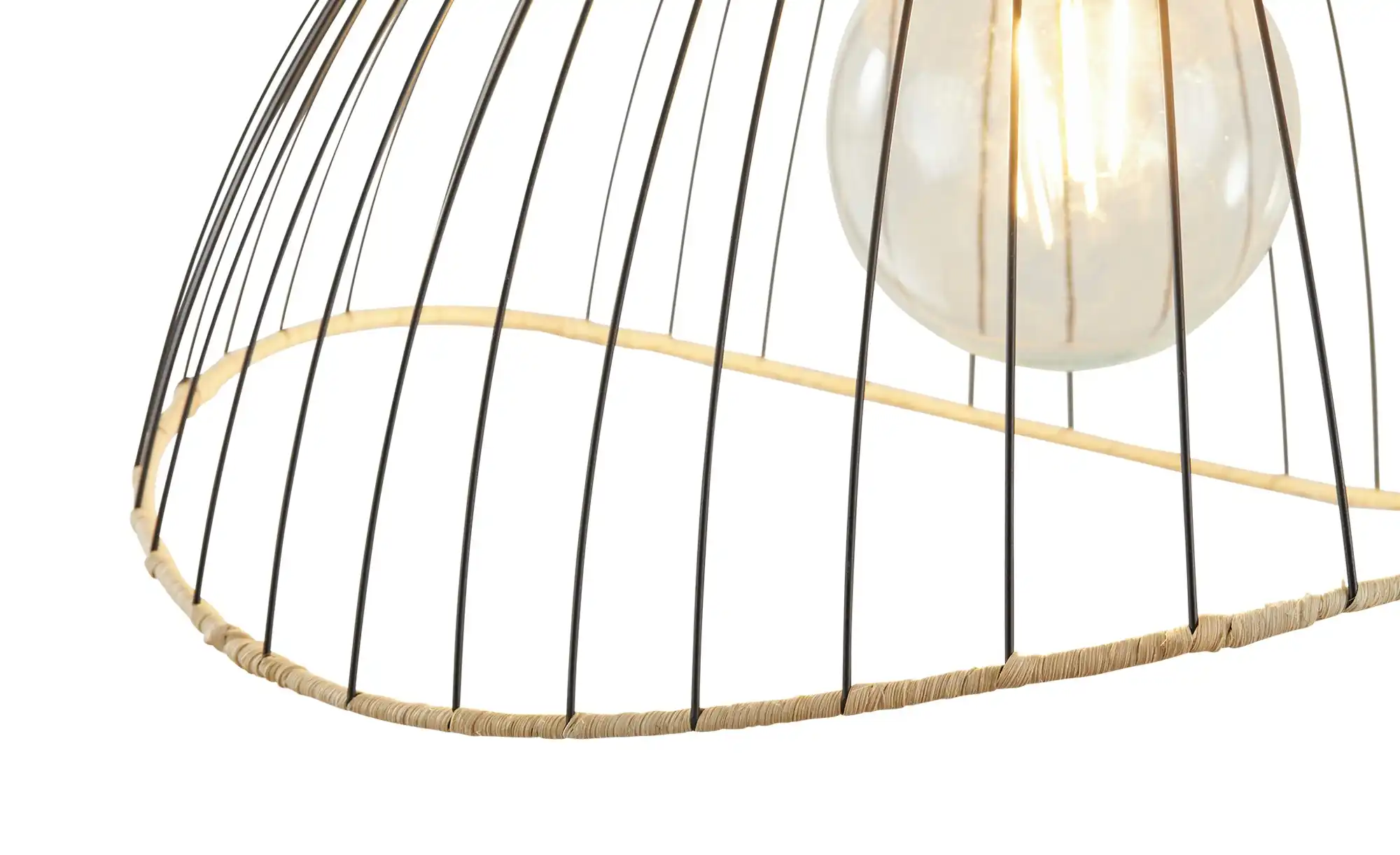 Paul Neuhaus Pendelleuchte, 1-flammig, Rattan
