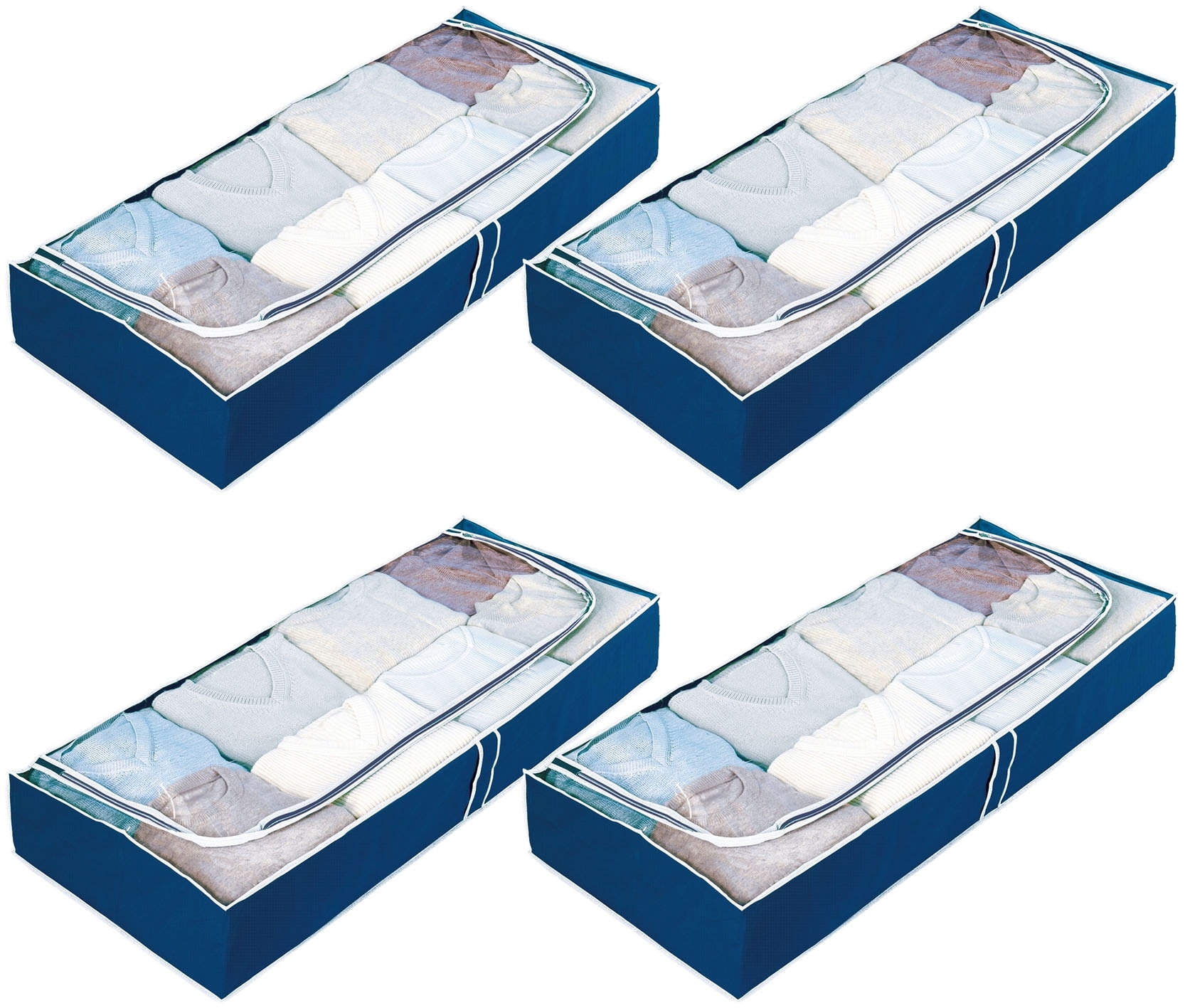 WENKO Unterbettkommode »Modell Air« für Saisontextilien, mit Sichtfenster und 3-Seiten-Reissverschluss