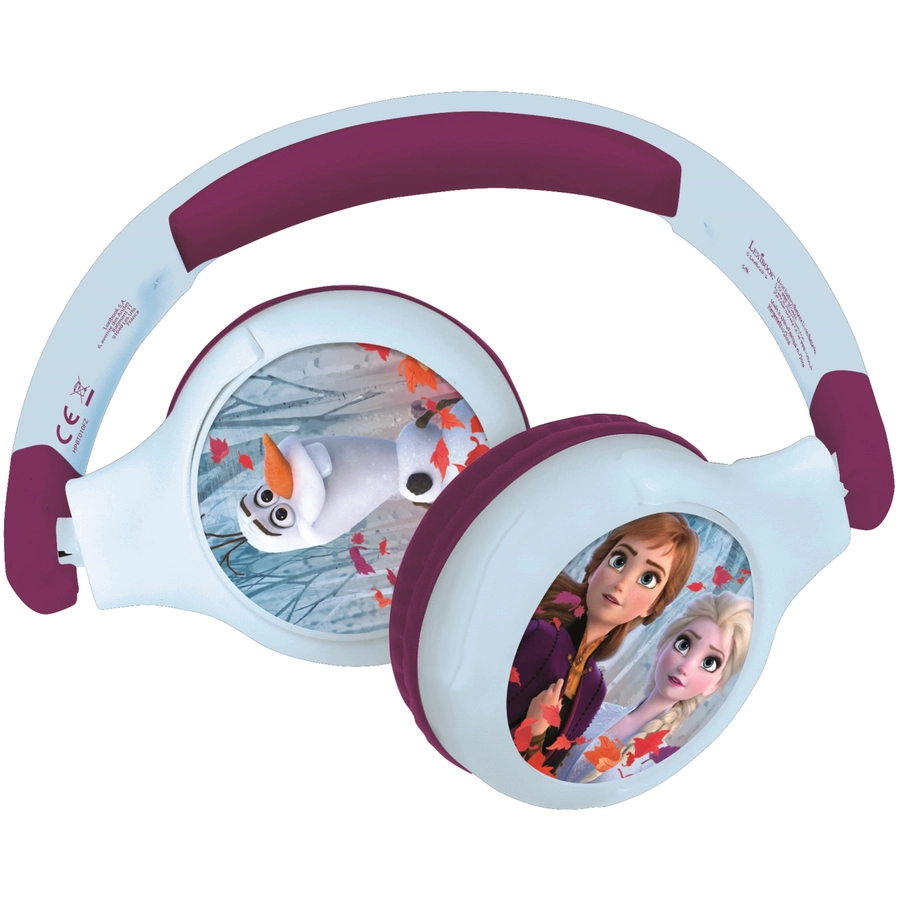 LEXIBOOK  Die Eiskönigin 2-in-1-Bluetooth-Kopfhörer für Kinder mit integriertem Mikrofon