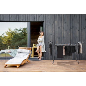 Leifheit Droogrek Pegasus 150 Solid Slim Black Antraciet
