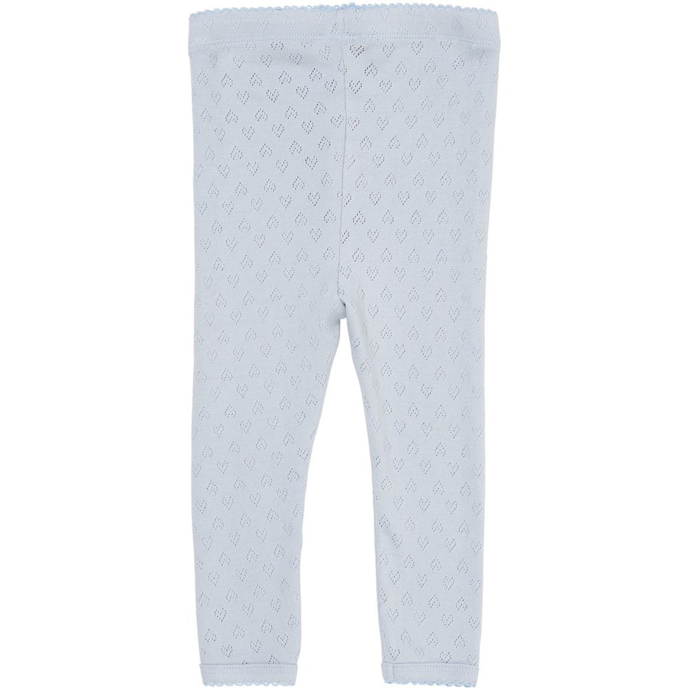 Køb COPENHAGEN COLORS Dusty Blue Pointelle Heart Leggings
