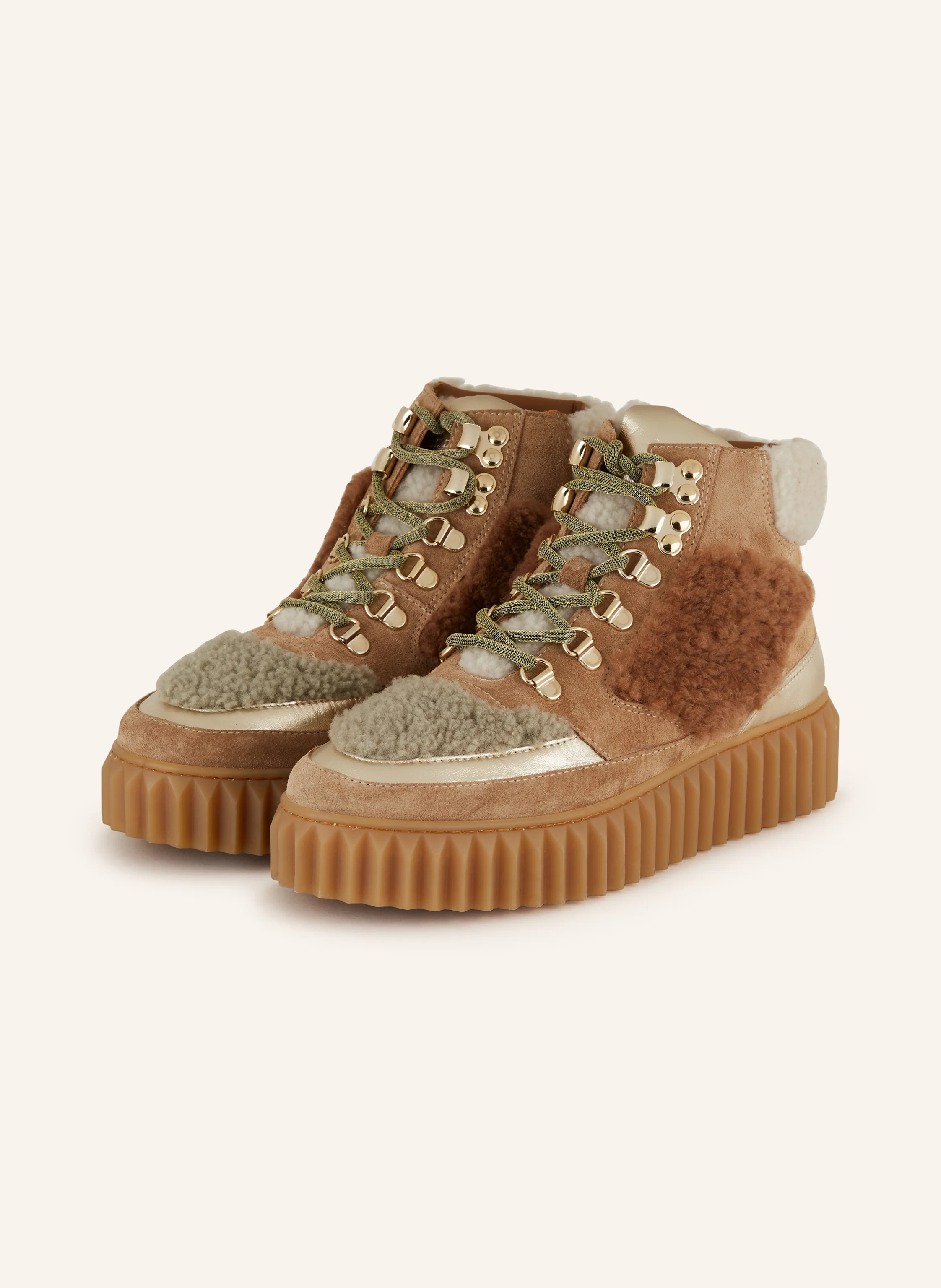 VOILE BLANCHE Schnürboots EVA mit Teddyfell