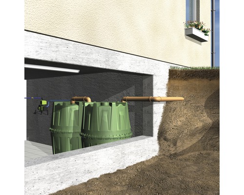 4rain Herkules ondergrondse regenwatertankset 3200 L