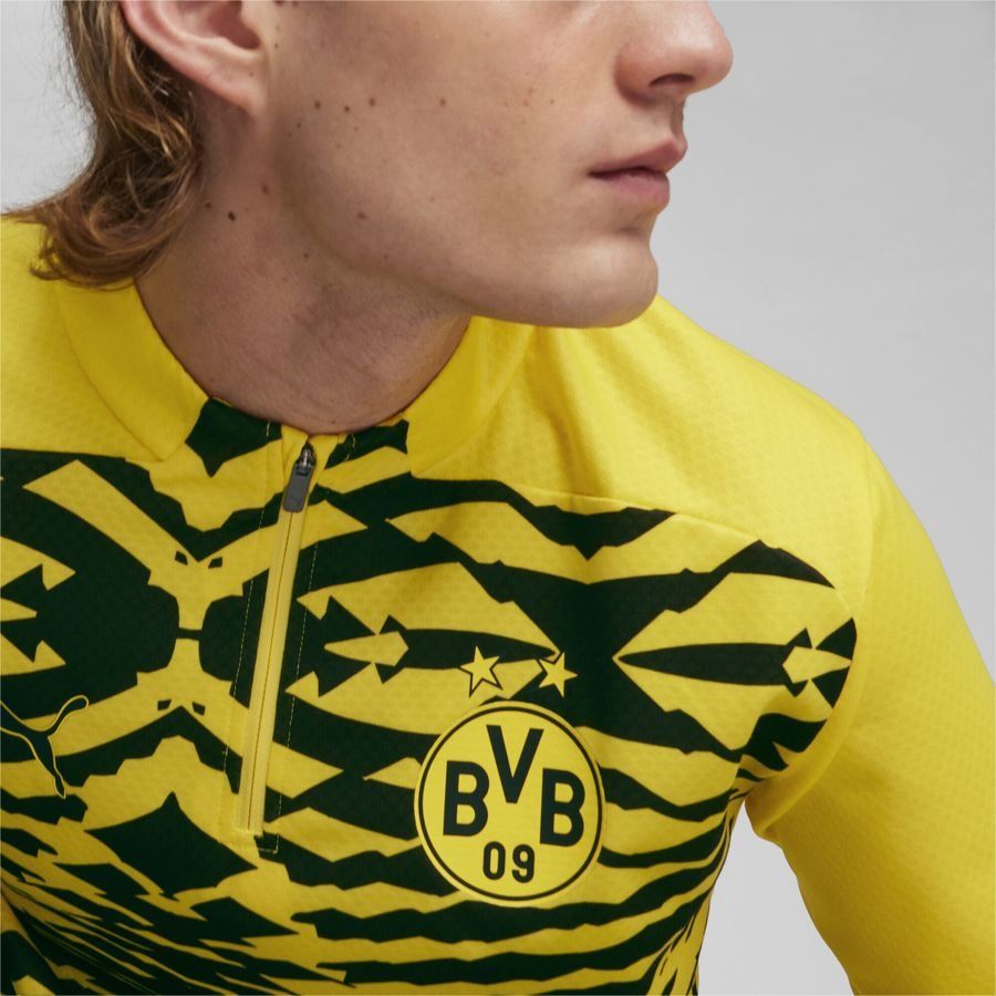 Puma Haut d'avant-match à 1/4 zip Borussia Dortmund Homme