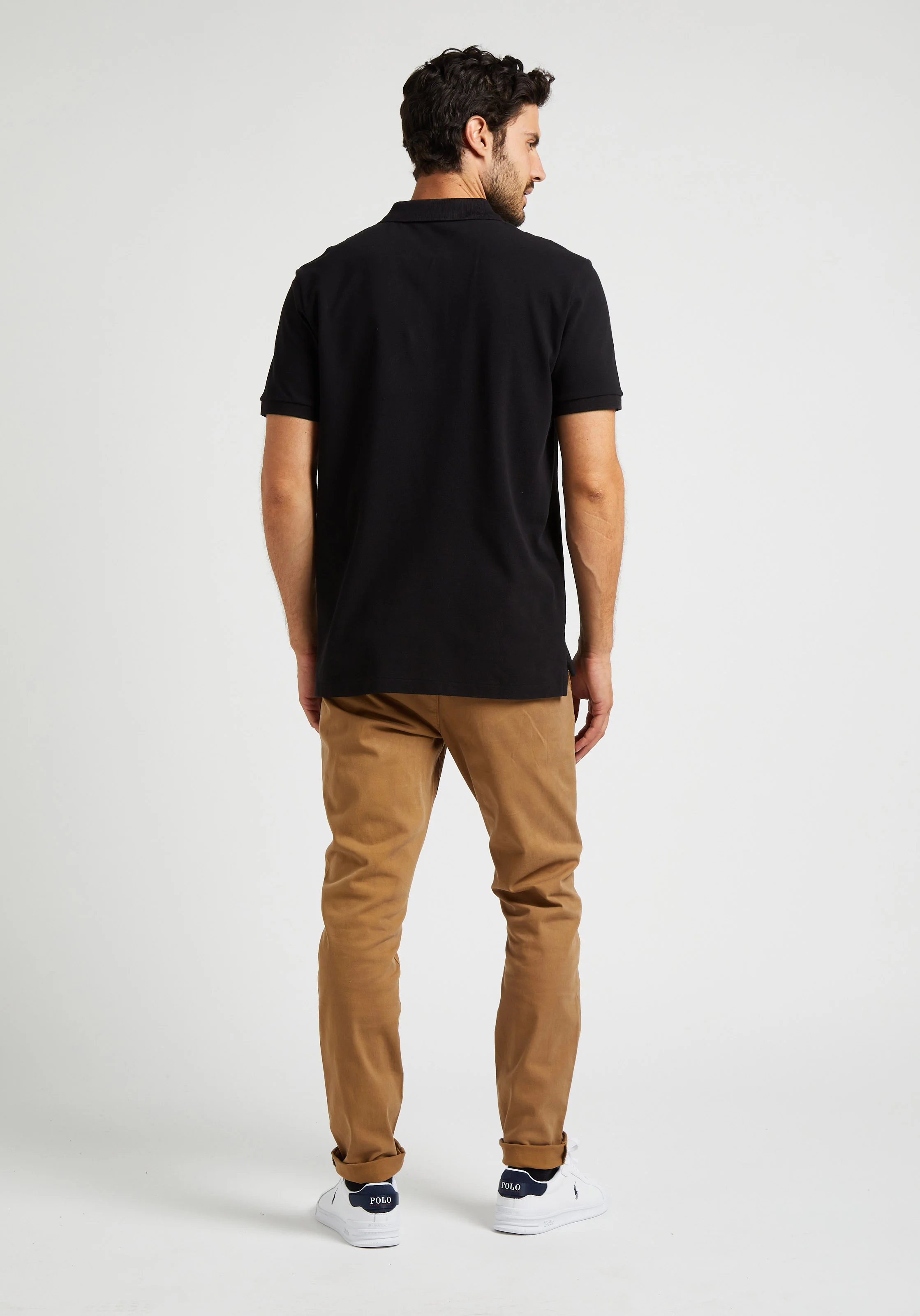 Polo custom-fit en coton | Noir
