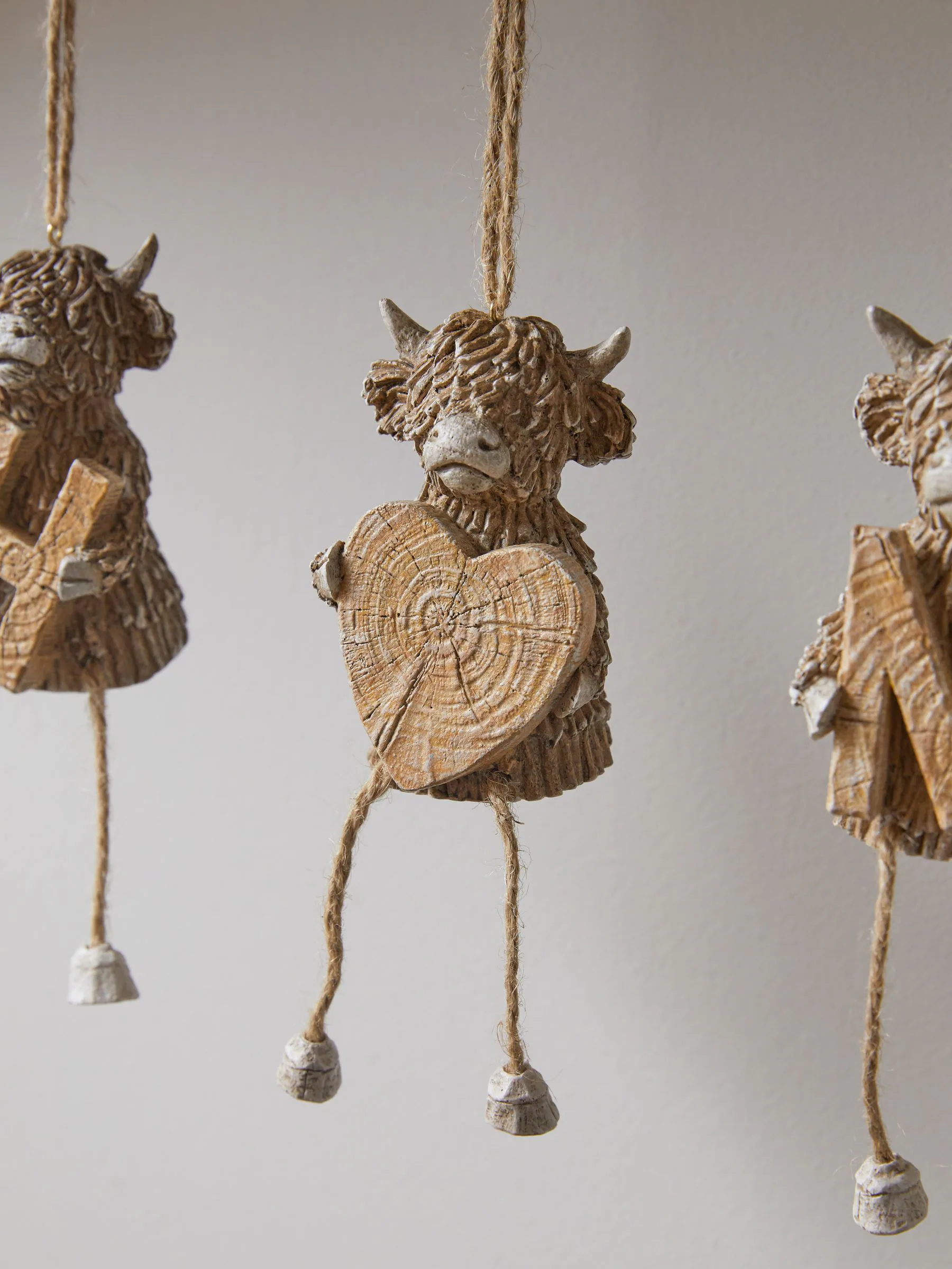Decoratieve op te hangen Hamish de hooglanderkoeienletters