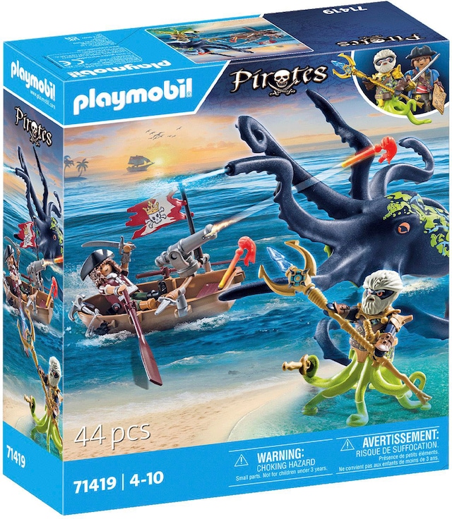 Playmobil® Konstruktions-Spielset »Kampf gegen den Riesenoktopus (71419), Pirates« Made in Europe