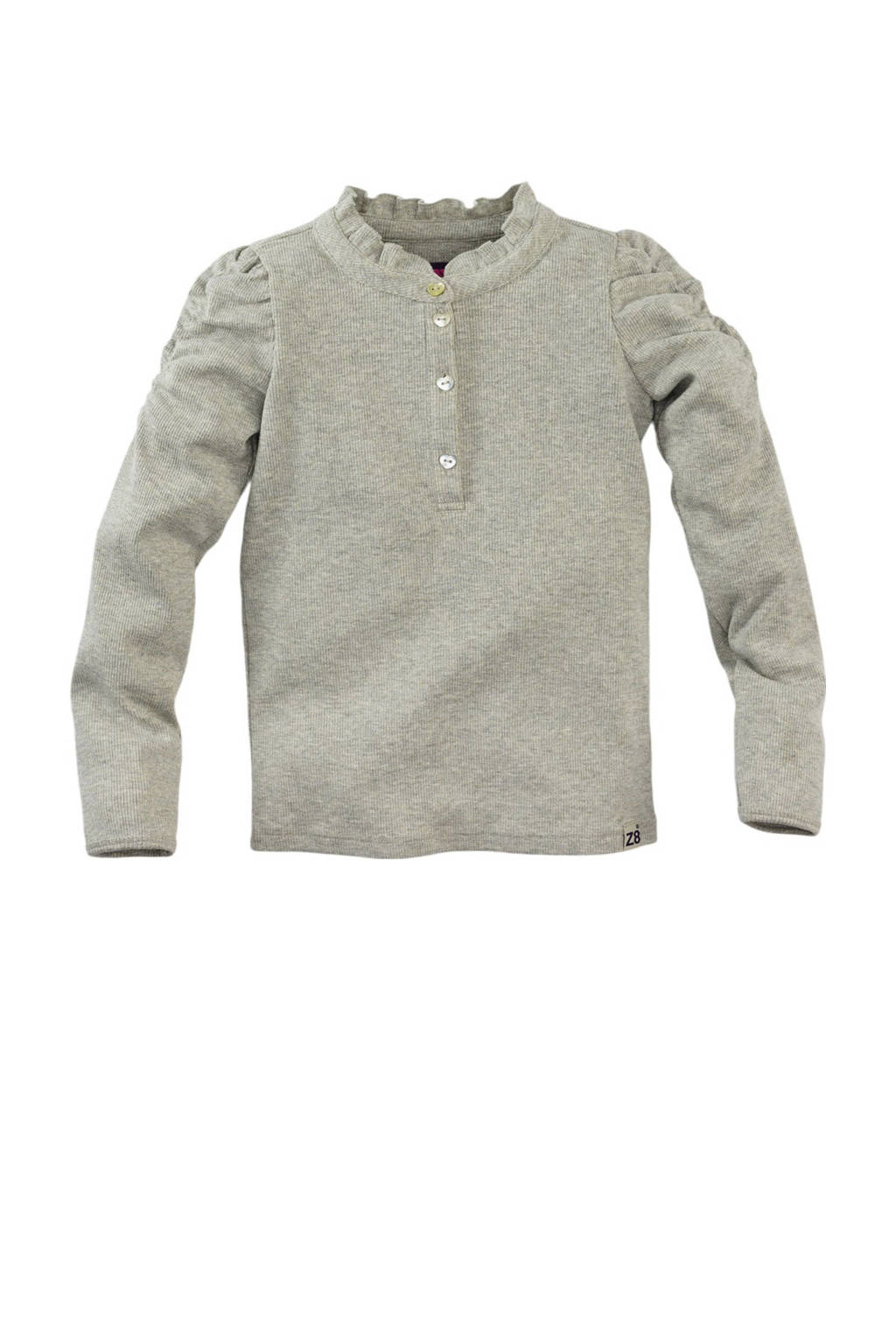 Z8 longsleeve Dounia met ruches lichtgroen