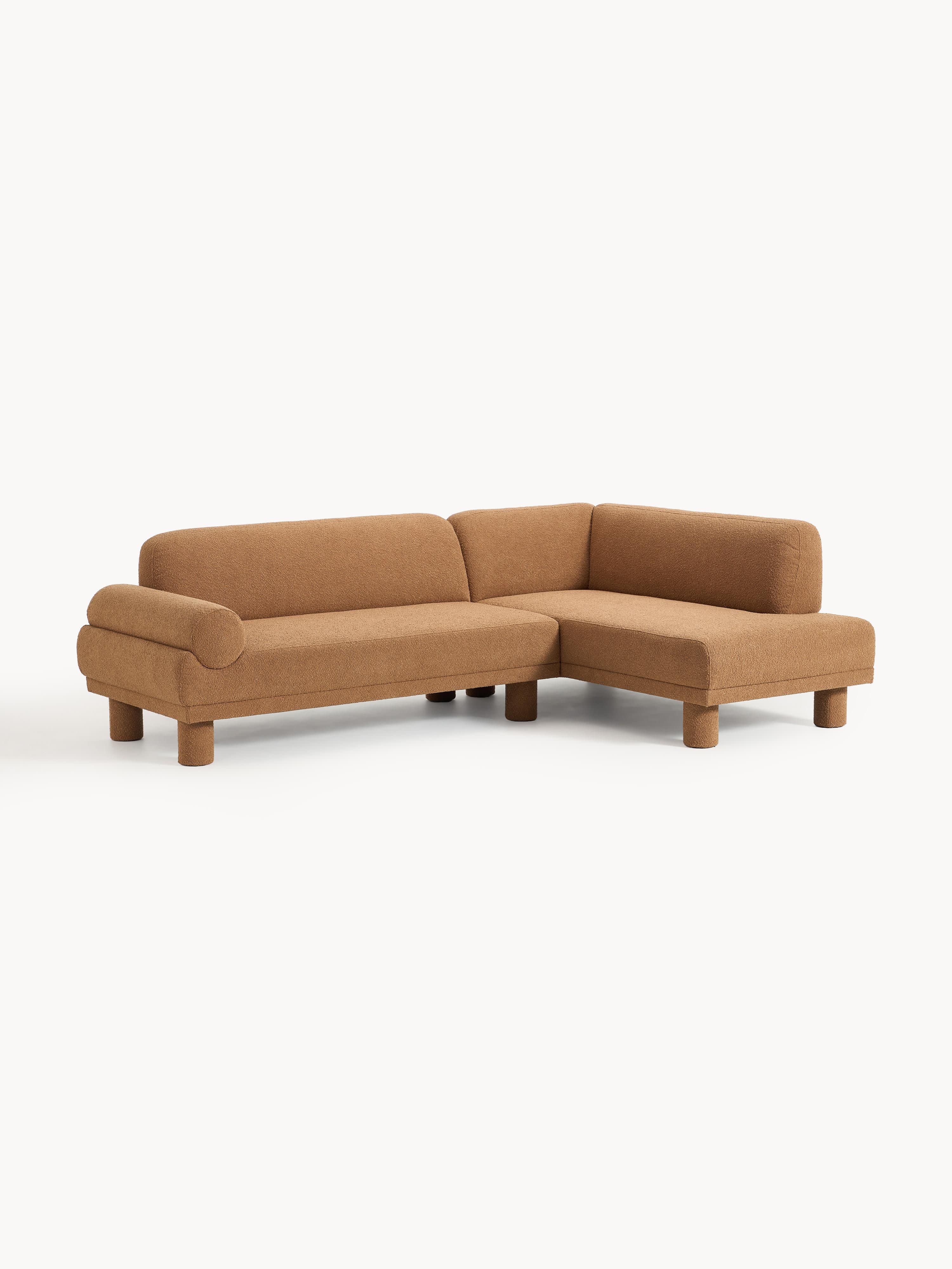 Bouclé hoekbank Lilo
