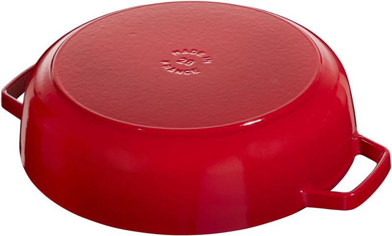 Staub Rooster Chistera Drop, Pan + steelpan, Rood
