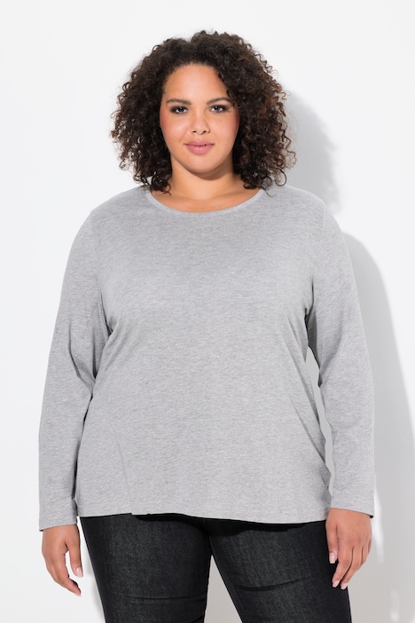 Shirt, Slim, Rundhalsausschnitt, Langarm